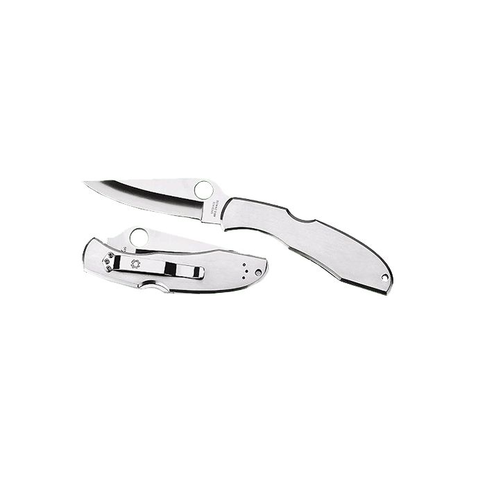 Spyderco C10P Endura II3.88" Folding Drop Point Plain VG-10 Stainless Steel Blade/Stainless Handle