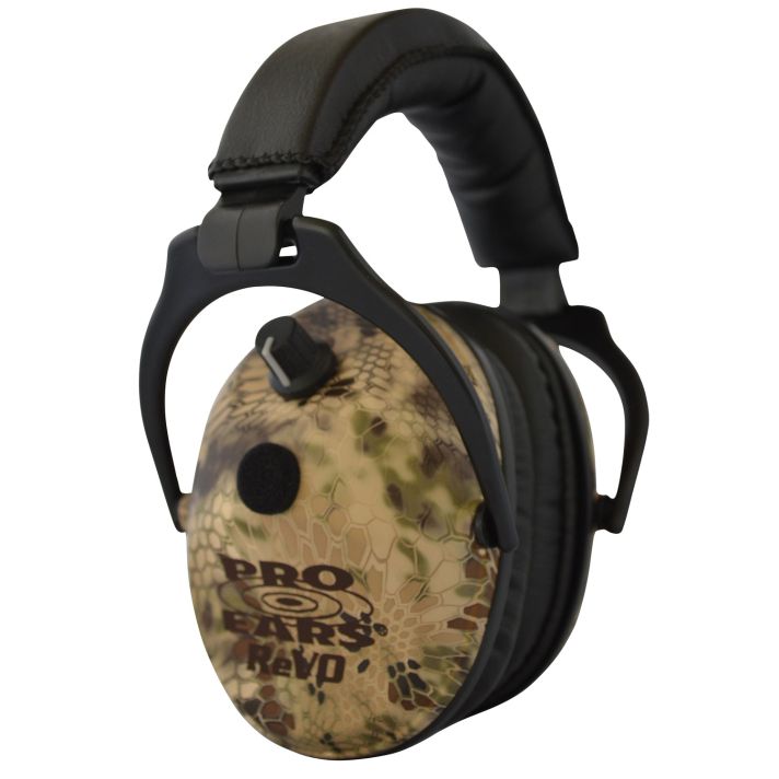 Pro Ears ER300HI ReVO Electronic Muff Polymer 25 dB Over the Head Kryptek Highlander/Black Youth 1 Pair