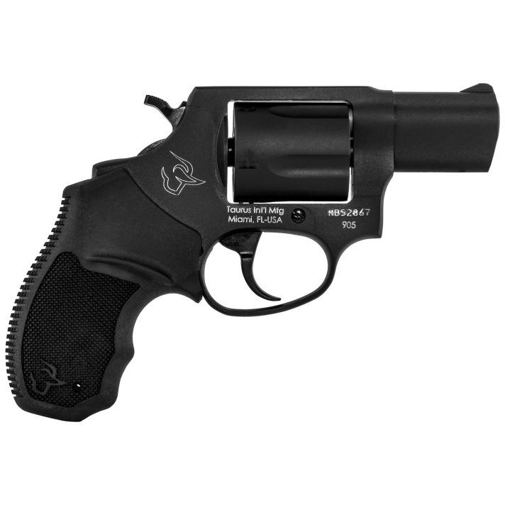 Taurus 2905021 9059mm Luger 5rd 2" Barrel, Overall Matte Black Oxide Metal Finish,Finger Grooved Black Rubber Grip & Fixed Sights
