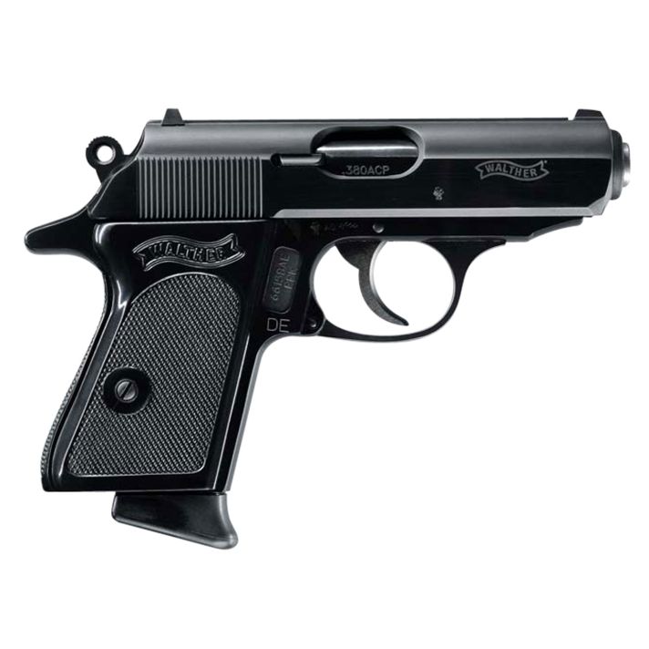 Walther Arms 4796002 PPK380 ACP 6+1 3.30" Black Steel Barrel, Black Serrated Zinc Alloy Slide, Black Aluminum Frame w/Beavertail, Black Polymer Grip, Manual Thumb Safety