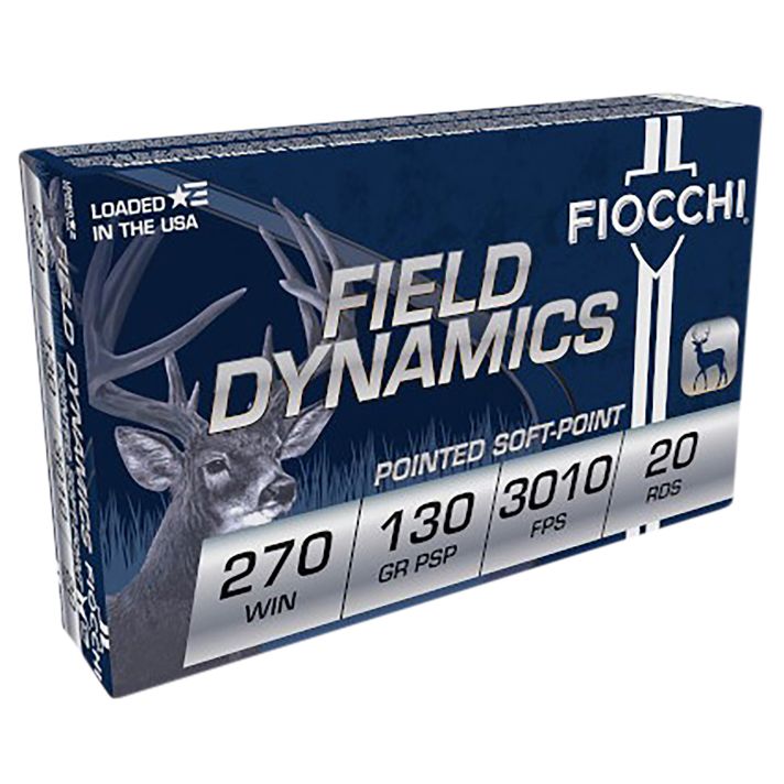 Fiocchi 270SPB Field Dynamics270Win 130gr Pointed Soft Point 20 Per Box/10 Case