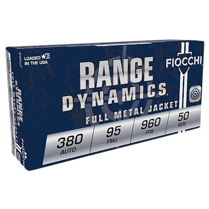 Fiocchi 380AP Range Dynamics380ACP 95gr Full Metal Jacket 50 Per Box/20 Case