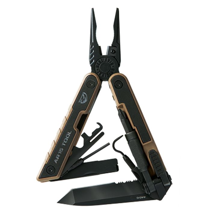 Real Avid AVAR15T AR15440C SS Part Serrated Blade Black G10 Handle AR Platform