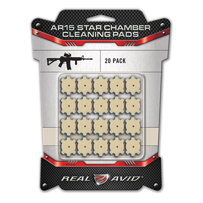Real Avid AVAR15CP Star Chamber Cleaning Pads 223 Rem/5.56x45mm NATO Wool 20 Per Pkg