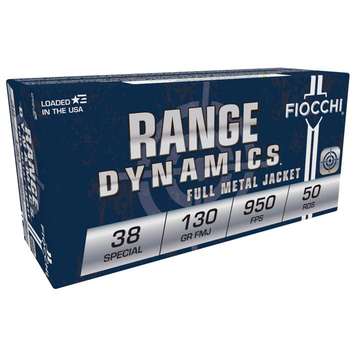 Fiocchi 38A Range Dynamics38Special 130gr Full Metal Jacket 50 Per Box/20 Case