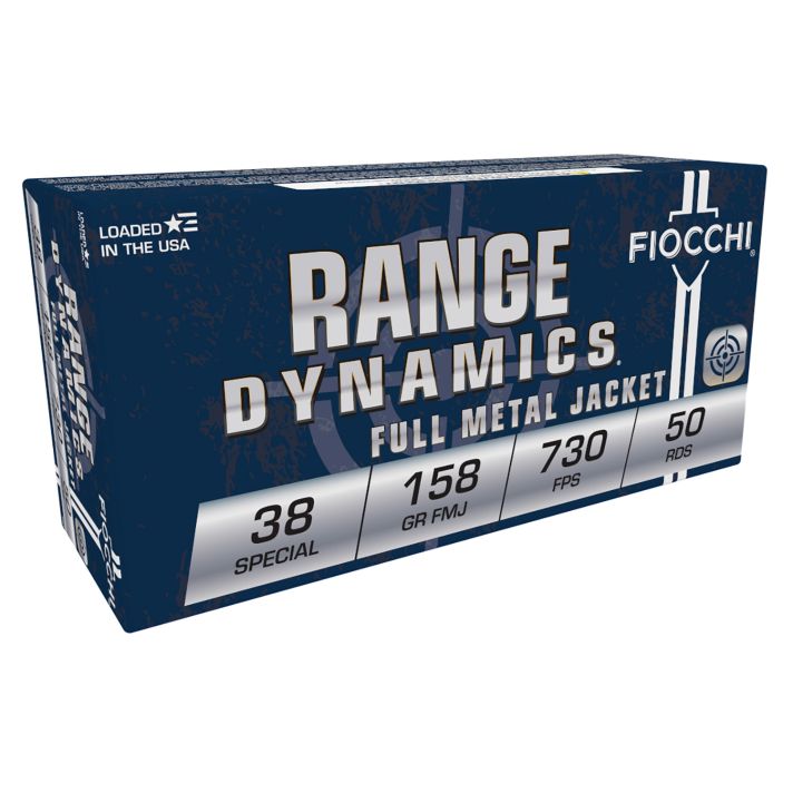 Fiocchi 38G Range Dynamics38Special 158gr Full Metal Jacket 50 Per Box/20 Case