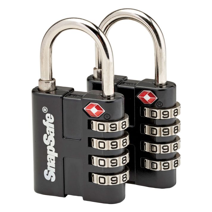 SnapSafe 76020 TSA Lock Resettable Open With Combination Metal 2 Per Pkg
