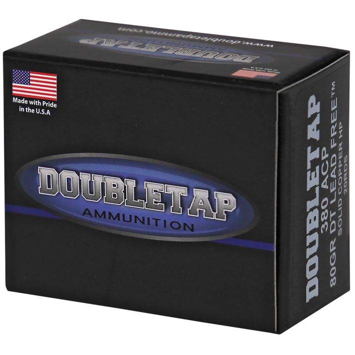 DoubleTap Ammunition 380A80X Defense Tac- XP 380ACP 80gr DT Lead Free 20 Per Box/50 Case