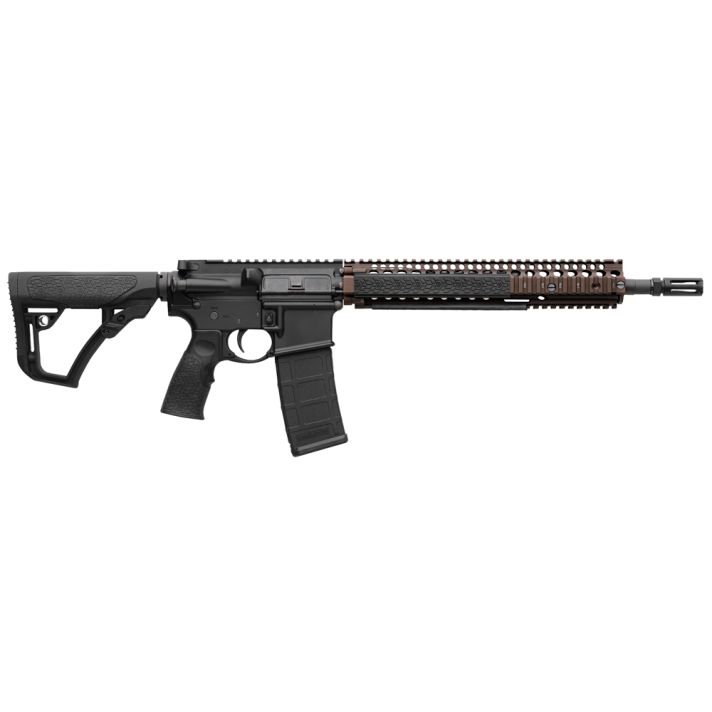 Daniel Defense 0208806027011 DDM4 M4A1 5.56x45mm NATO 30+1 14.50" Threaded Barrel, Black Hard Coat Anodized Receiver, 6 Position Stock w/SoftTouch Overmolding, Flat Dark Earth Handguard