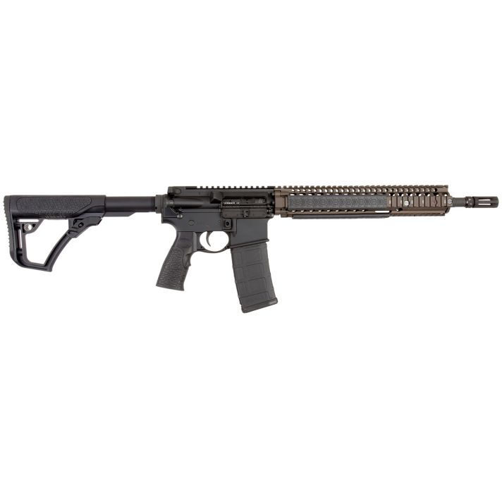 Daniel Defense 0208806027055 DDM4 M4A1 *CA Compliant 5.56x45mm NATO 14" 10+1 Black Hard Coat Anodized 6 Position w/SoftTouch Overmolding Stock with Flat Dark Earth Handguard