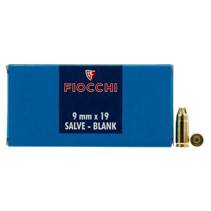 Fiocchi 9MMBLANK Pistol Blank 9mmLuger 50 Per Box/20 Case