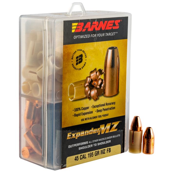 Barnes Bullets 30509 Expander MZ Muzzleloader 45 ExpanderMZ Hollow Point 195gr 24rd/Box