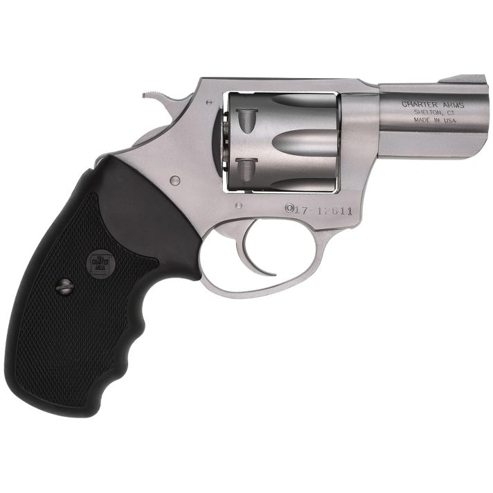 Charter Arms 73840 UndercoverLarge 38 Special, 6 Shot 2.20" Stainless Steel Barrel & Cylinder, Anodized Aluminum Frame w/Black Finger Grooved Rubber Grip, Exposed Hammer