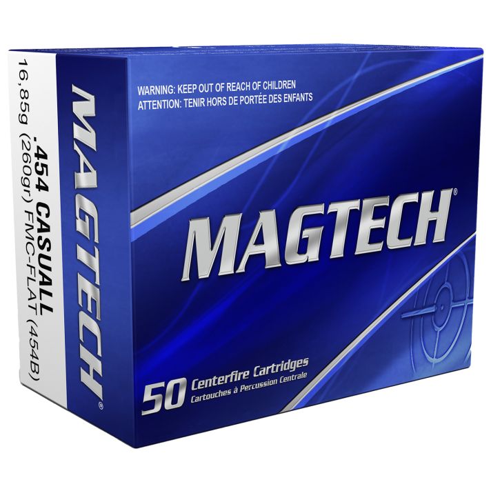 Magtech 454B Range/Training454Casull 260gr Full Metal Jacket Flat Nose 20 Per Box/50 Case