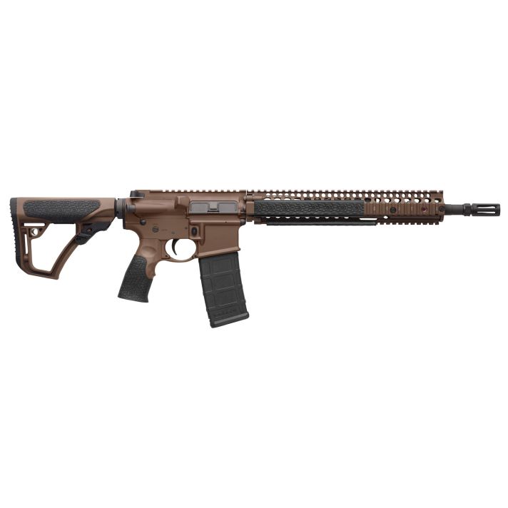 Daniel Defense 0208815126055 DDM4 M4A1 *CA Compliant 5.56x45mm NATO 14.50" 10+1 Mil-Spec Brown Cerakote 6 Position w/SoftTouch Overmolding Stock