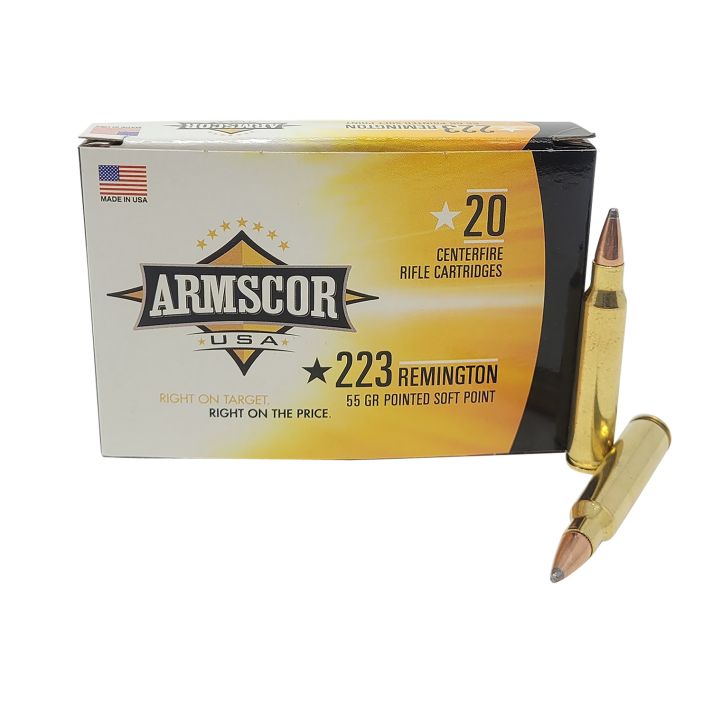 Armscor AC2232N USA223Rem 55gr Pointed Soft Point 20 Per Box/50 Case