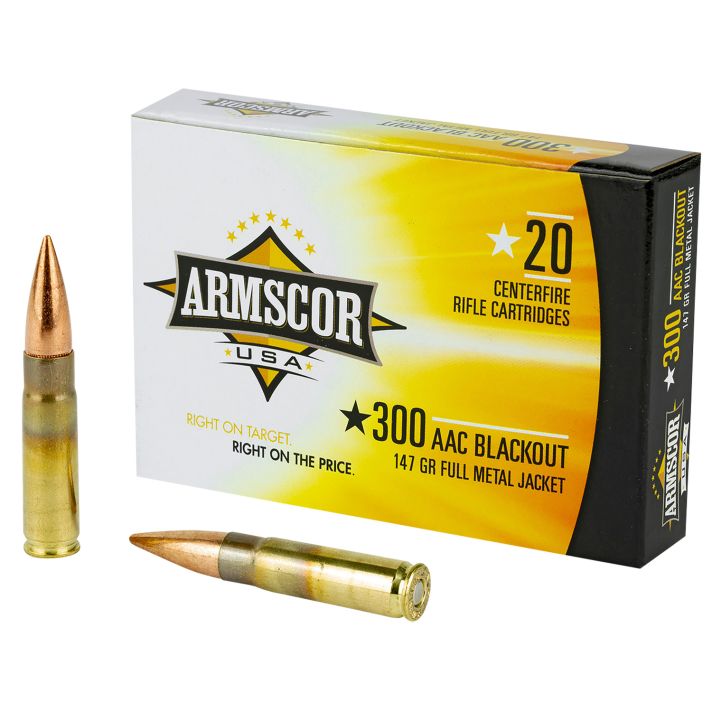 Armscor FAC300AAC1N USA300Blackout 147gr Full Metal Jacket 20 Per Box/10 Case