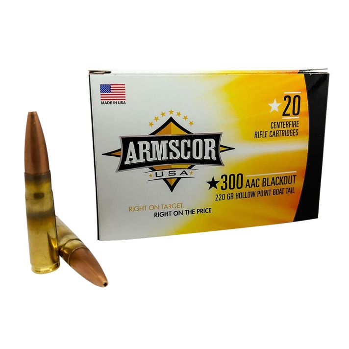 Armscor FAC300AAC3N USA300Blackout 220gr Hollow Point Boat Tail 20 Per Box/10 Case