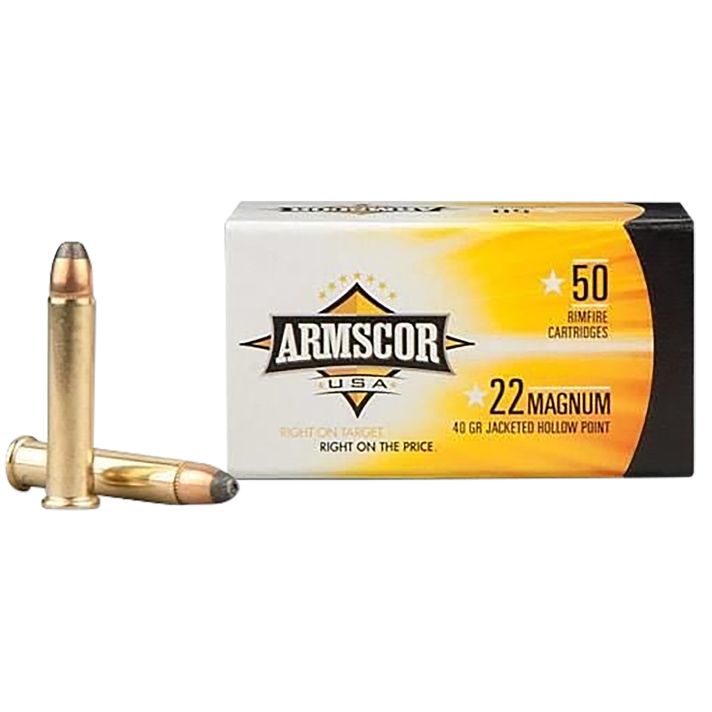 Armscor FAC22M1N USA22WMR 40gr Jacketed Hollow Point 50 Per Box/40 Case