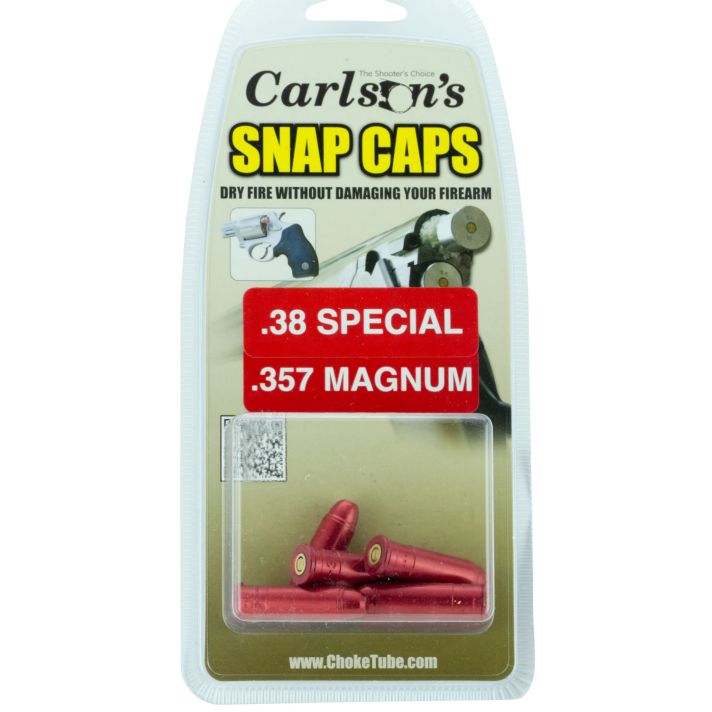 Carlson's Choke Tubes 00057 Snap Cap Pistol 38Special/357 Mag 6Pack