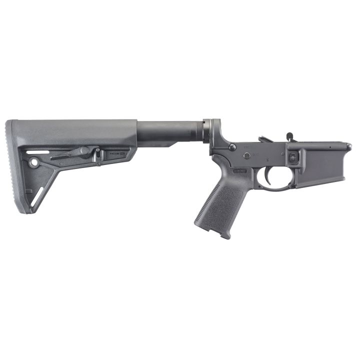 Ruger 8516 AR-556 Lower Hard Coat Anodized 7075-T6 Aluminum, Magpul MOE SL 6 Position Stock, Ruger Elite 452 Two Stage AR-Trigger, Magpul MOE Grip