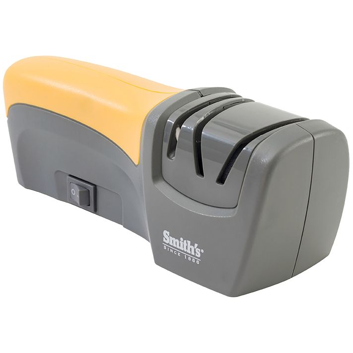 Smiths Products 50005 Electric SharpenerCompact Style with Ceramic Coarse Sharpening Material & Gray Synthetic Handle