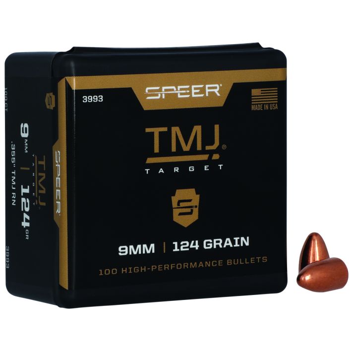 Speer 3993 TMJ9mm 124gr Total Metal Jacket 100 Per Box/5 Case