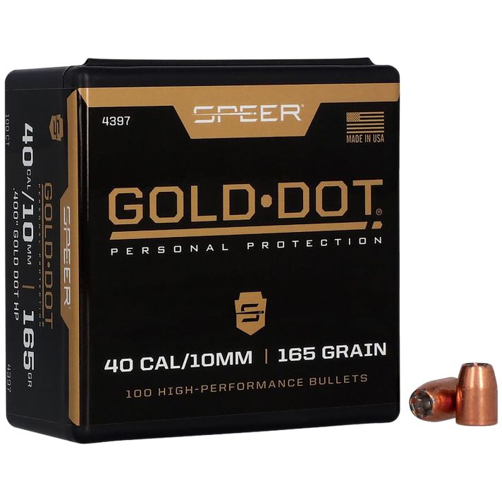 Speer 4397 Gold Dot Personal Protection 40 Caliber .400 165 GR Hollow Point 100 Box