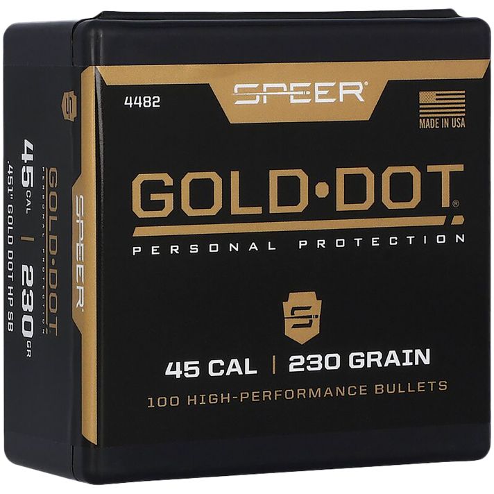 Speer 4482 Gold Dot Personal Protection 45Cal 230gr Hollow Point 100 Per Box/5 Case