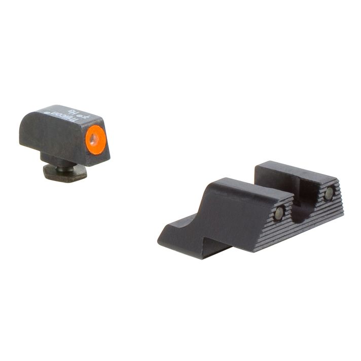 Trijicon 600785 HD Night SightsGreen/Tritium Orange Outline Front Sight-Green Tritium Black Outline Rear Sight Glock 42/43 Small Frame