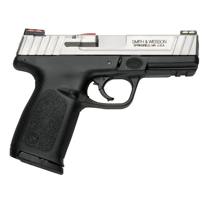 Smith & Wesson 11907 SD VE 9mm Luger Caliber with 4" Barrel, 10+1 Capacity, Matte Black Finish Picatinny Rail Frame, Serrated Stainless Steel Slide, Textured Polymer Grip & HiViz Sights