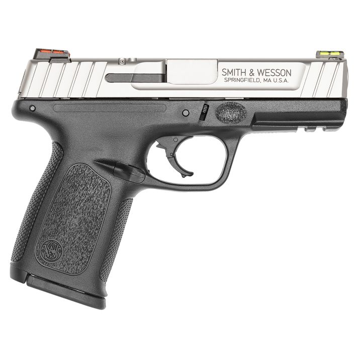 Smith & Wesson 11908 SD40 VE *CA Compliant Compact Frame 40 S&W 10+1 4" Stainless Steel Barrel, Satin Serrated Stainless Steel Slide, Matte Black Polymer Frame w/Picatinny Rail, Black Textured Grip