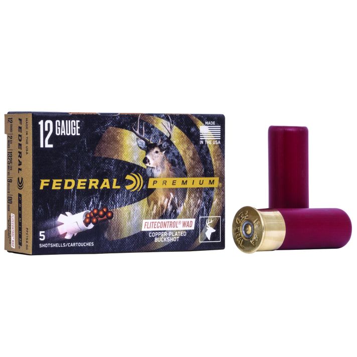 Federal PFC15400 Premium Vital-Shok 12Gauge 2.75" 9Pellets 00BuckShot 5 Per Box/50 Case