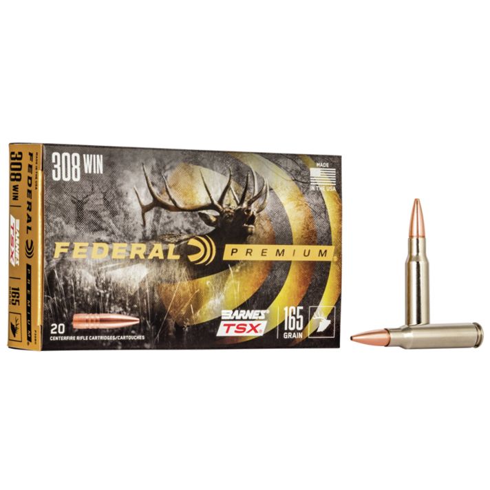 Federal P308H Premium308Win 165gr Barnes TSX 20 Per Box/10 Case