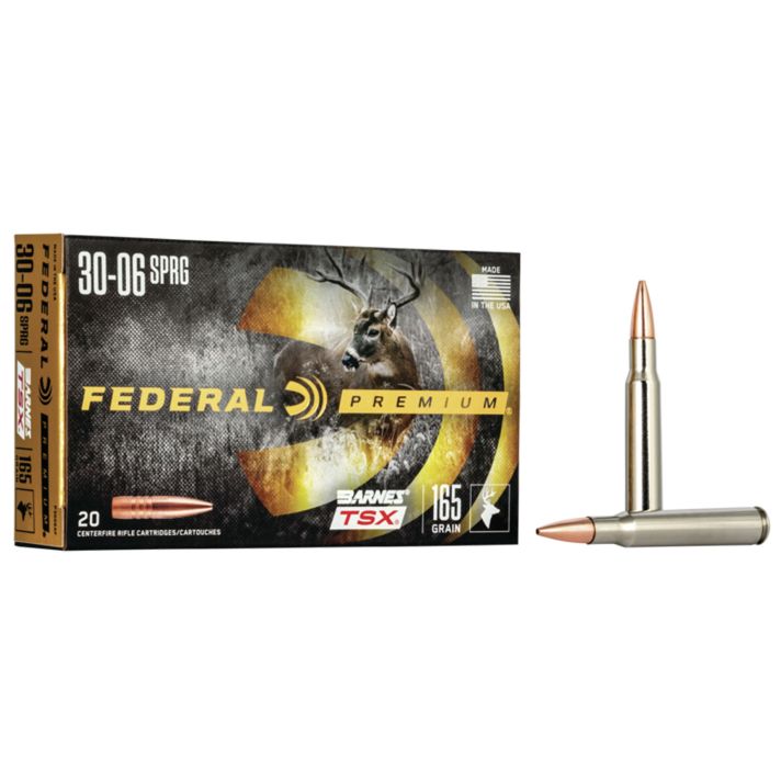 Federal P3006AF Premium30-06Springfield 165gr Barnes TSX 20 Per Box/10 Case