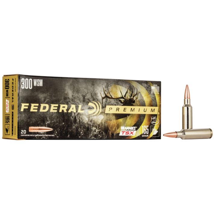 Federal P300WSMG Premium300WSM 165gr Barnes TSX 20 Per Box/10 Case