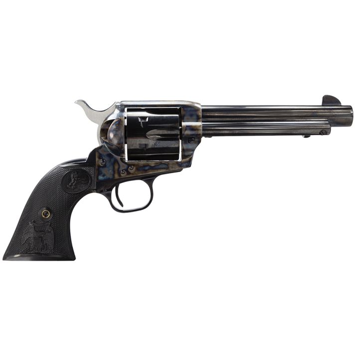 Colt Mfg P1850 Single Action Army Peacemaker 45 Colt (LC) 6 Shot 5.50" Blued Barrel & Cylinder, Color Case Hardened Frame, Black Polymer Grip