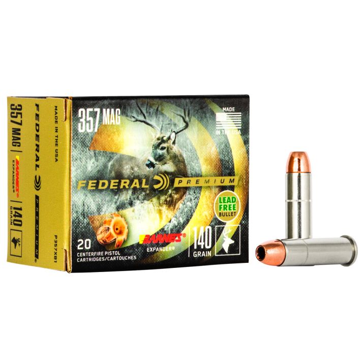 Federal P357XB1 Premium357Mag 140gr Barnes Expander BRX 20 Per Box/10 Case