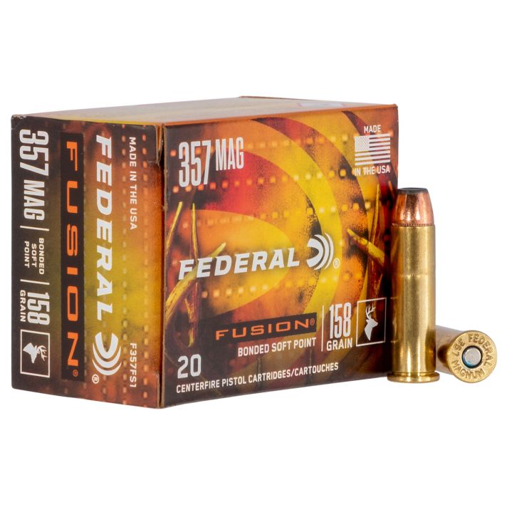Federal F357FS1 Fusion Handgun 357Mag 158gr Fusion Soft Point 20 Per Box/10 Case
