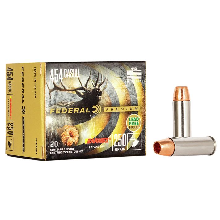 Federal P454XB1 Premium454Casull 250gr Barnes Expander BRX 20 Per Box/10 Case