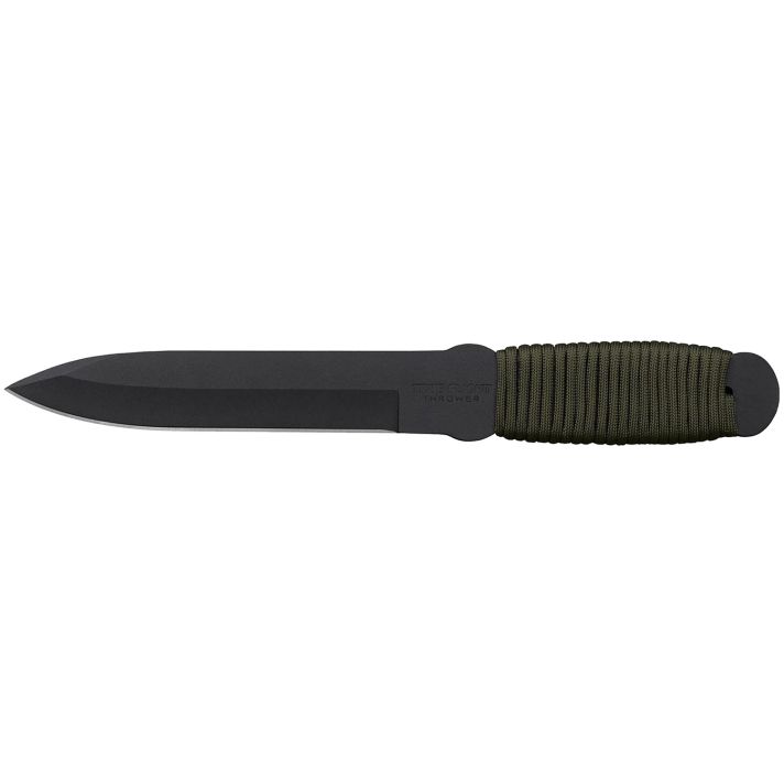 Cold Steel 80TFTC True Flight Thrower 6.75" Fixed Spear Point Plain Black 1055 Carbon Steel Blade/Paracord Wrap OD Handle
