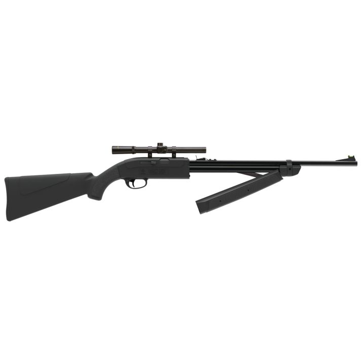 Crosman CLGY1000KT Legacy 1000 Air Rifle Pump 177 Black Rifled Steel Barrel, Black Receiver, Black Fixed All Weather Stock, Crossbolt Safety, Includes 4x15mm Scope