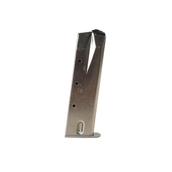 Mec-Gar MGRP8515N StandardNickel Detachable 15rd 9mm Luger for Ruger P95/P85/P89/P93/P94