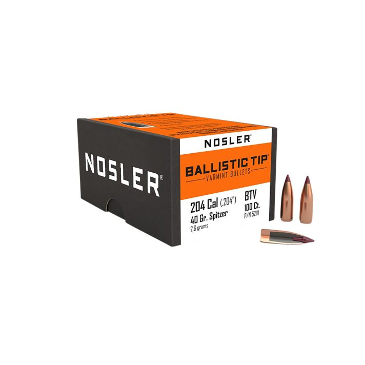 Nosler 52111 Ballistic Tip204Ruger 40gr Spitzer 100/Box