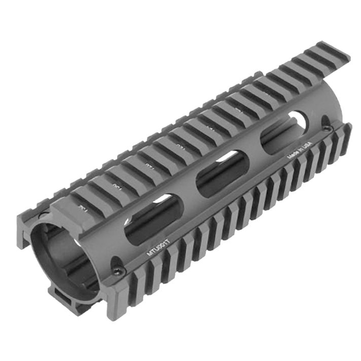 UTG Pro MTU001T Pro Quad Rail Drop-In Handguard Extended Black Anodized Aluminum Picatinny Rail AR-15 Carbine