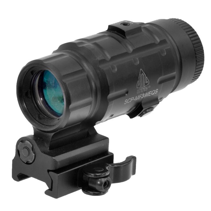UTG SCPMF3WEQS 3x MagnifierBlack Anodized 37 mm