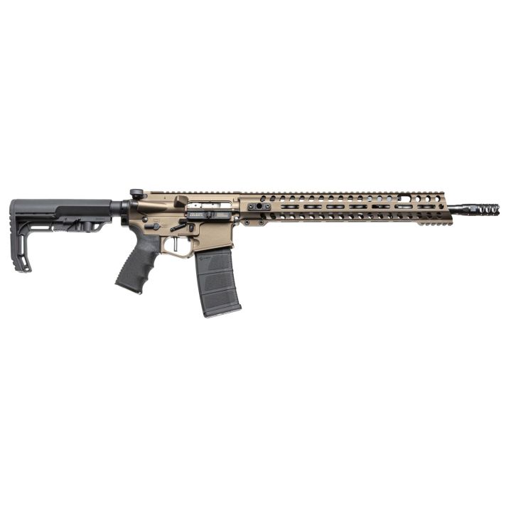 Patriot Ordnance Factory 00910 Renegade +223 Rem,5.56x45mm NATO 16.50" 30+1 Burnt Bronze 6 Position MFT BMS Minimalist Stock