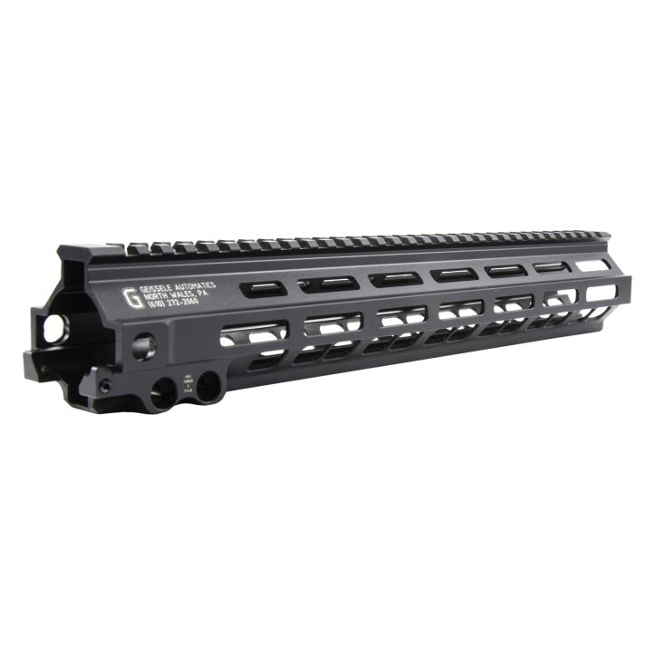 Geissele Automatics 05285B MK8 Super Modular Rail 13.50" M-LOK Style Made of 6061-T6 Aluminum with Black Anodized Finish for AR-Platform