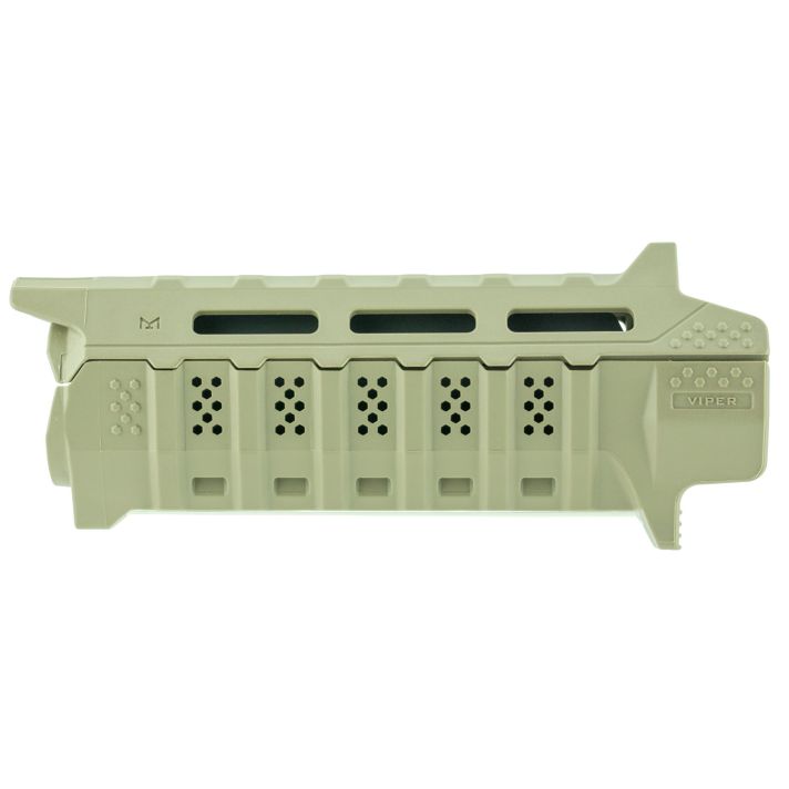 Strike STRIKEHGCFD Viper Carbine Length Handguard AR-Platform Flat Dark Earth, Black Inserts Polymer