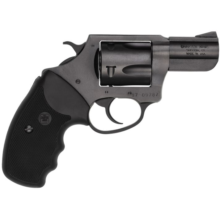 Charter Arms 13520 Mag PugLarge 357 Mag, 5 Shot 2.20" Black Ported Steel Barrel, Black Steel Cylinder & Frame w/Black Finger Grooved Rubber Grip